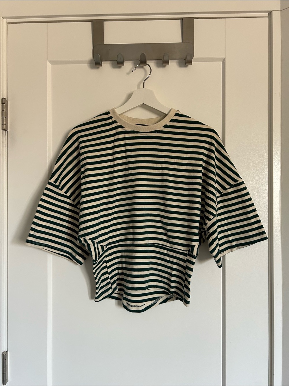 Cider Green and Cream Striped Tee
